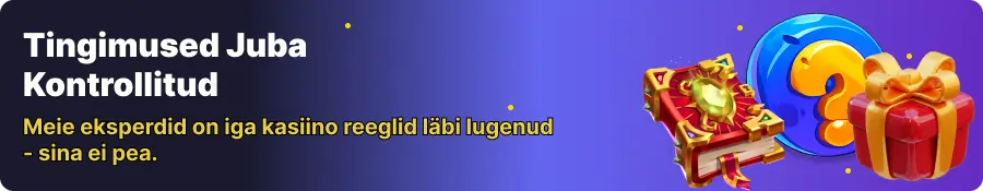 Kasiinoboonuste tingimuste ülevaade  meie eksperdid on iga kasiino reeglid läbi lugenud
