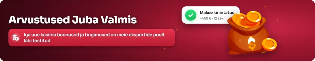 Ekspertide poolt testitud uued kasiinod. Arvustused ja tingimused on juba valmis.