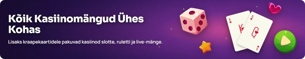 Eesti kasiinomängud – slotid, lauamängud ja live-kasiino