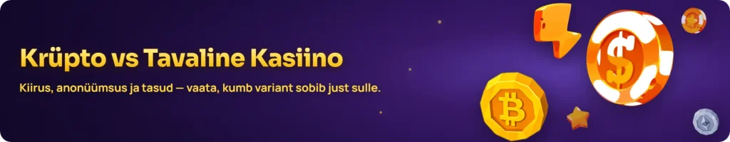 Krüptokasiino vs tavaline online kasiino plussid ja miinused