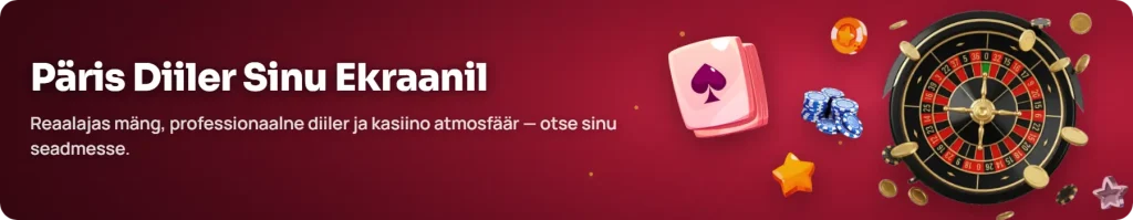 Päris diiler sinu ekraanil Evolution ja Pragmatic Play stuudiotest