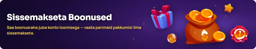 Sissemakseta kasiinoboonused