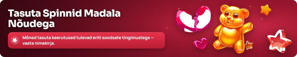Tasuta spinnid madala läbimängimisega