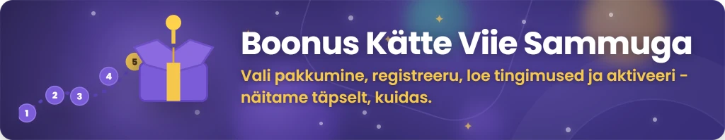 Kuidas kasiinoboonust samm-sammult saada