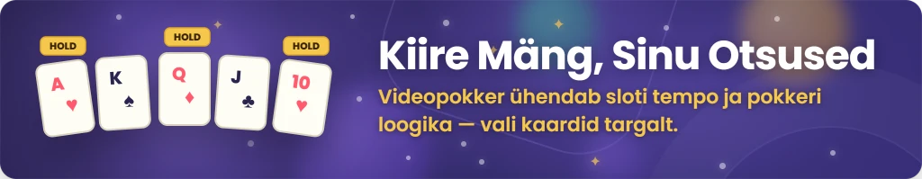 Videopokkeri mängimine online kasiinos