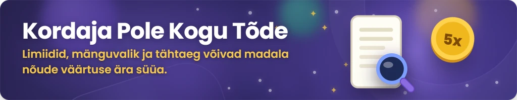 Mida kontrollida madala läbimängimisega boonuse puhul